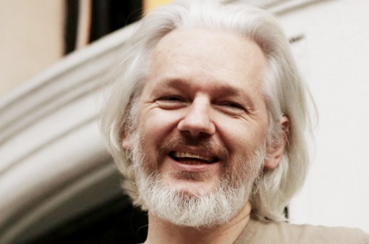 Image result for laughing julian assange