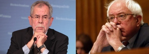  Austrian President-elect Alexander van der Bellen and presidential candidate Bernie Sanders