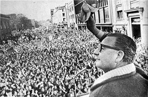 Chile's elected President Salvador Allende Gossens, overthrown in a US coup in '73 that was followed by creation of a South Amer