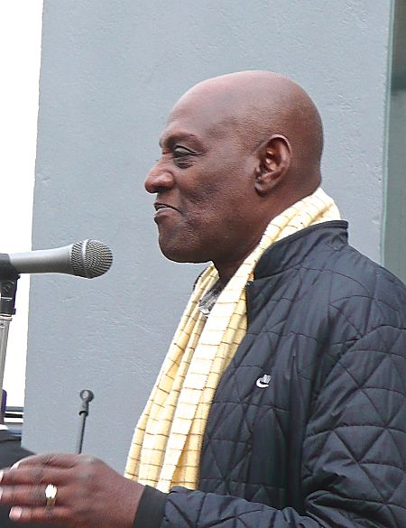 Darcus Howe speaks at 2011 event placing historic marker at the Mangrove Restaurant site. LBWPhoto