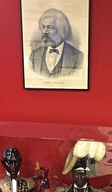 Sketch of Frederick Douglass at Blockson Afro-American Collection in Philadelphia. LBWPhoto