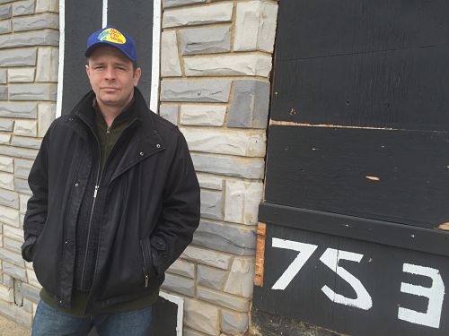 Researcher Patrick Duff outside Camden house where Dr. King formulated his first protest.