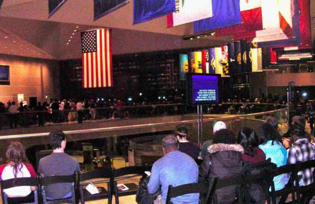 Mumia's supporters turned out in record numbers at the Constitution Center on the 30th Anniversary of the shooting that led to