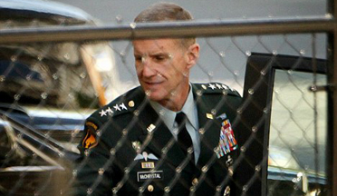 General Stanley McChrystal arriving at the White House
