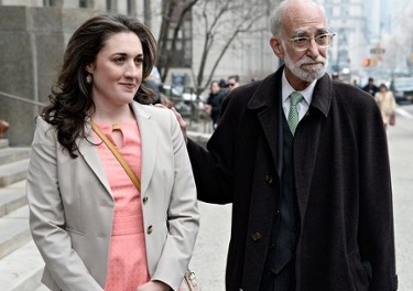 Cecily McMillan and her lead attorney Martin Stolar in a photo taken during her trial