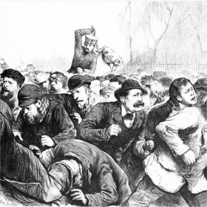 Cops attack unemployed workers in New York's Tompkins Square in 1874