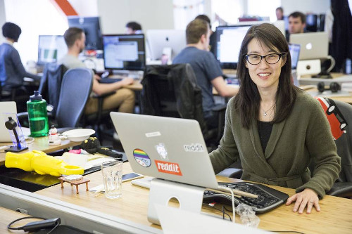 Happier times? Ellen Pao at Reddit's Office